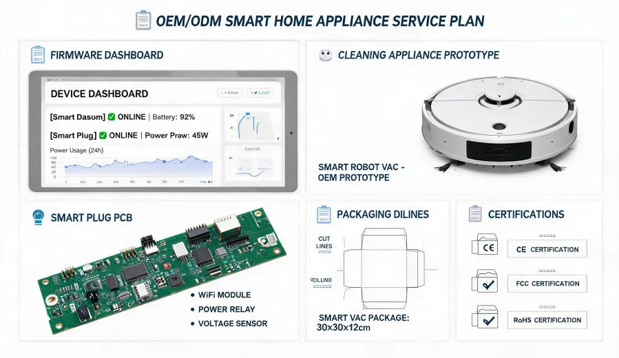 Smart appliance OEM service planning